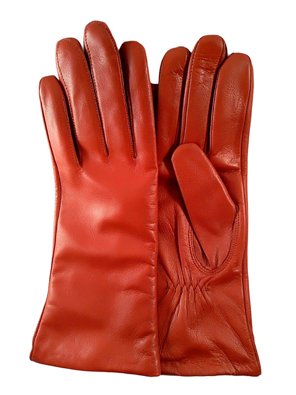 Dame style 2145 Cognac klassisk lang, lammeskind foret m/lambswool TILBUD Kr. 399,00