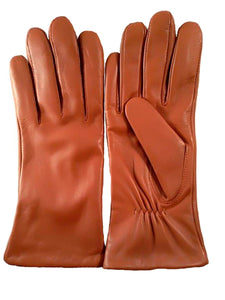 Dame - Klassisk lang - Saddle - lammeskind foret med lambswool - kr. 399.00